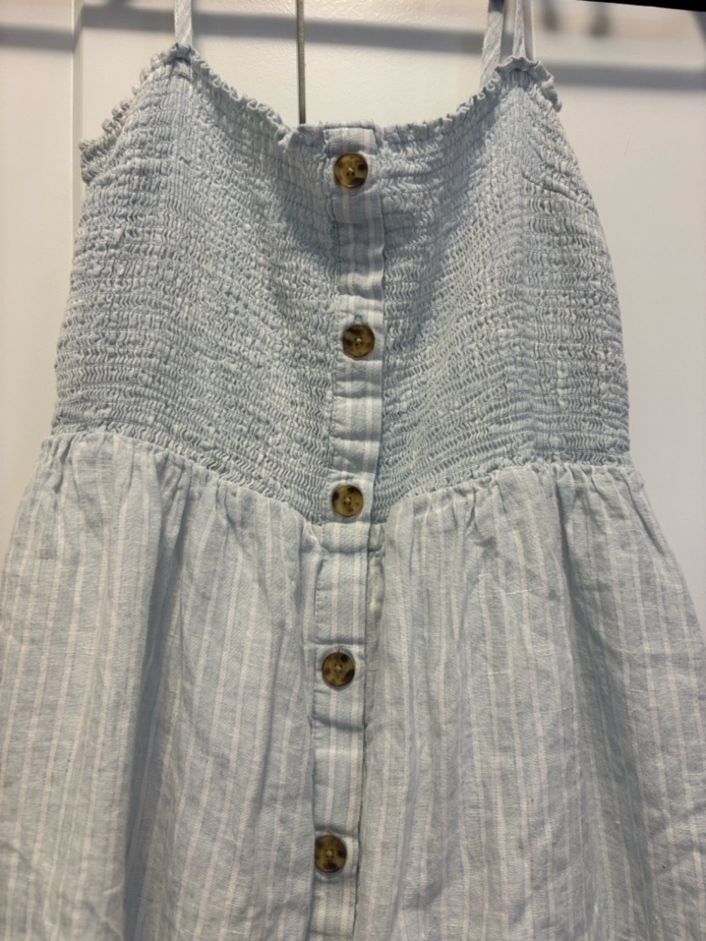 Gap linen button midi dress M